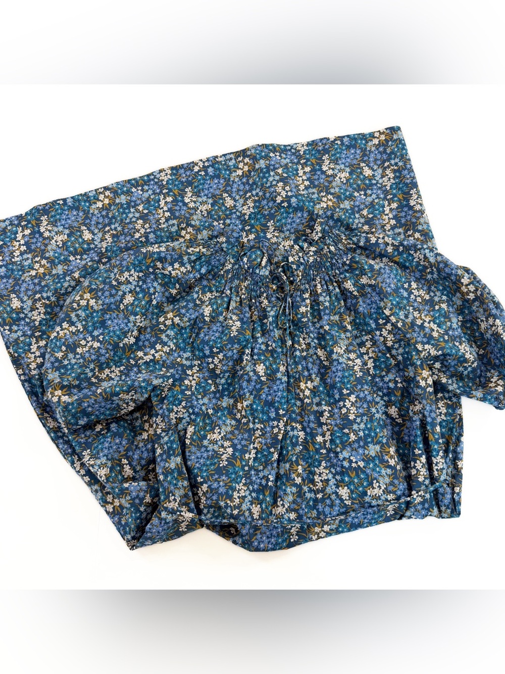 J. Crew Dress Womens XS Liberty Arts Floral Sea Floral Puff Sleeve Cotton Midi - Picture 10 of 11